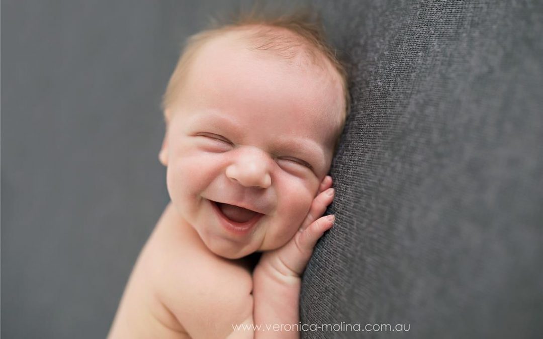 Newborn Photography Session Brisbane | What a smile!
