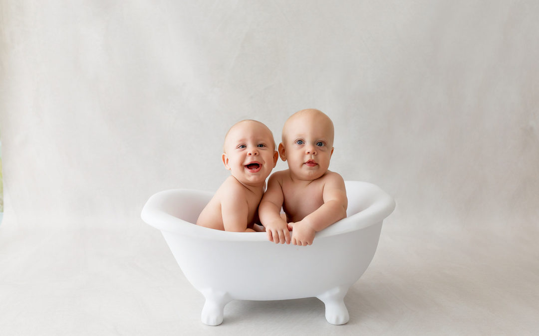 Baby twin photography session.