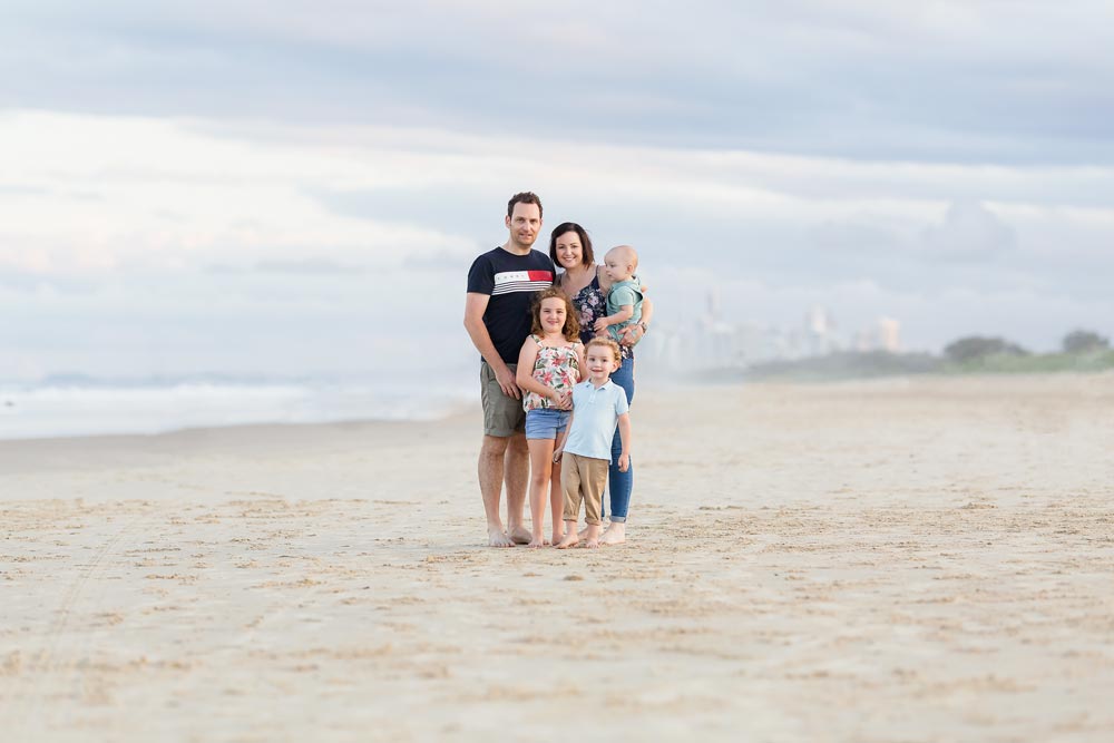 outdoor family photography session at the beach